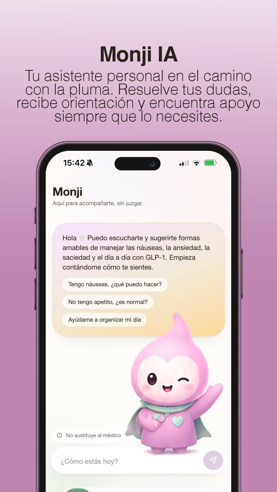 Pantalla de la app Mounji